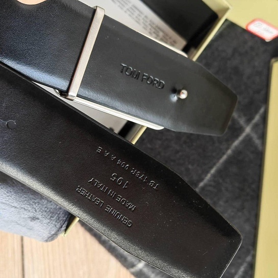 Двусторонний кожаный ремень Tom Ford  (длина 100 / 105 cм)