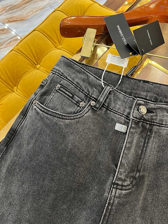 Мужские чёрные джинсы Dolce & Gabbana slim fit