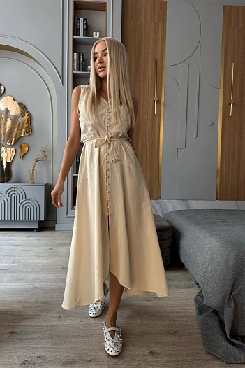 Женский сарафан Brunello Cucinelli Premium - Beige   
