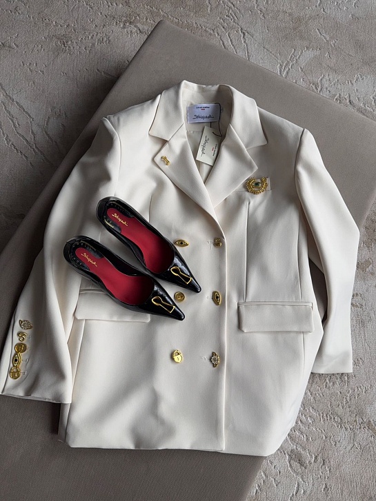 Женский белый пиджак Schiaparelli