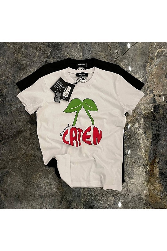 Оверсайз футболка Dsquared2 Caten Сherry - White