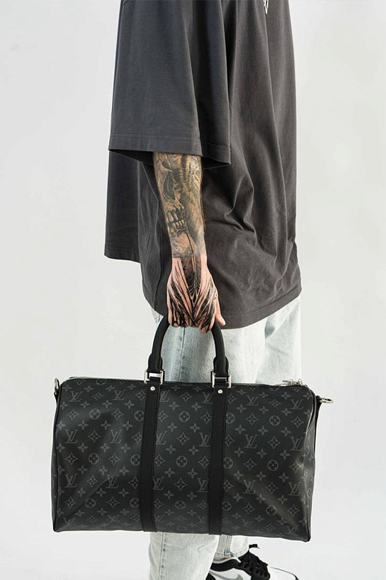 Дорожная сумка Louis Vuitton Keepall Monogram Eclipse 45x27 см