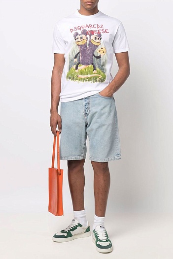 Мужская футболка Dsquared2 Cheese - White   