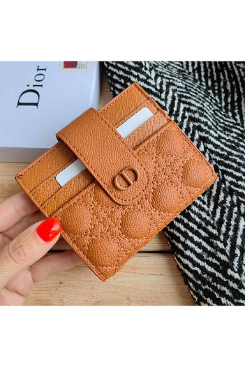 Кожаный кардхолдер Dior 12x10 см   