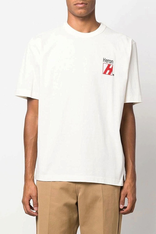 Белая оверсайз футболка Heron Preston Multi Censored logo-print
