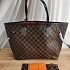 Женская кожаная сумка Louis Vuitton Neverfull MM Damier Ebene 33x30 см