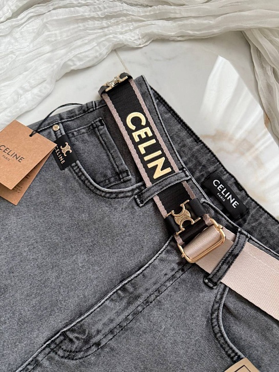 Женские синие джинсы Celine Slouchy