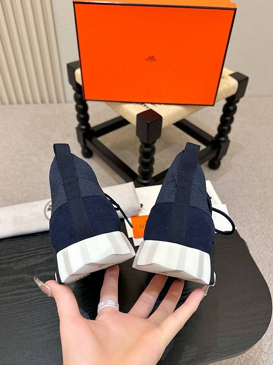 Текстильные кроссовки Hermes lift slip-on