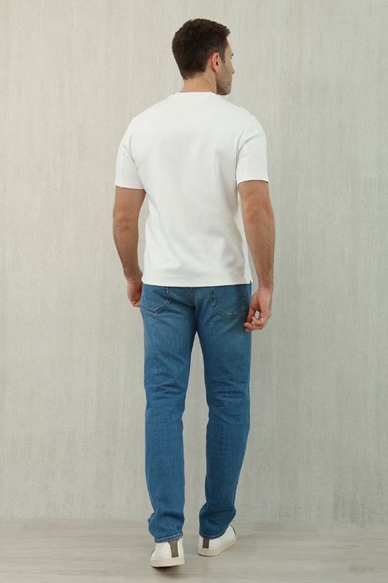 Мужская белая футболка Brunello Cucinelli Premium