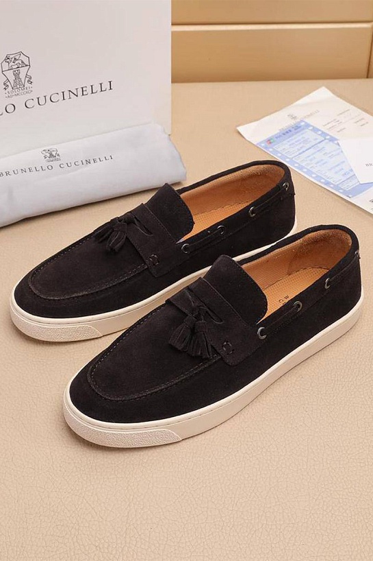 Мужские замшевые лоферы Brunello Cucinelli