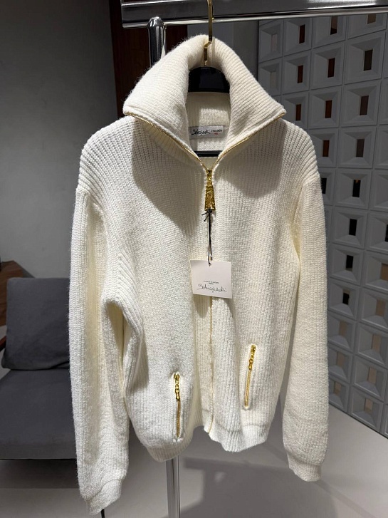 Женский кардиган на молнии Schiaparelli premium - White