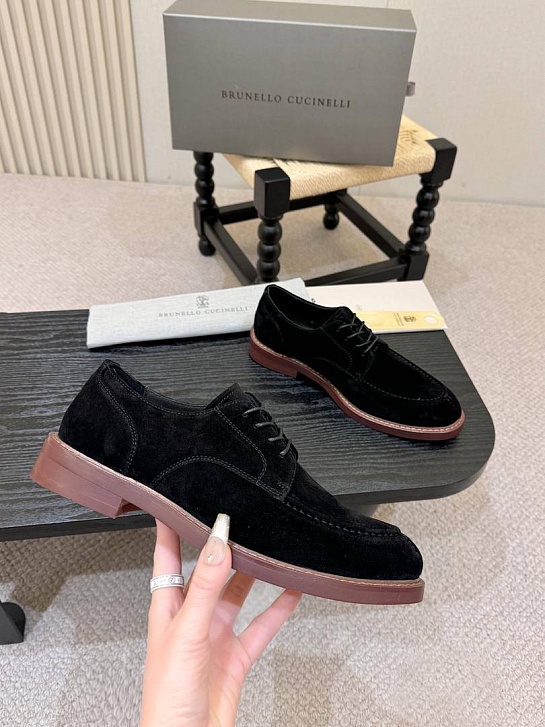 Замшевые ботинки Brunello Cucinelli derby - Black