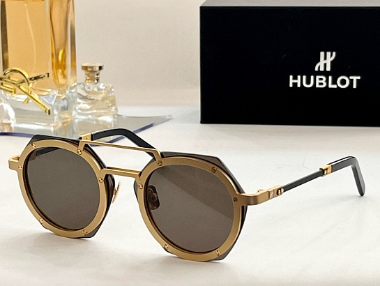 Солнцезащитные очки Hublot Round - Gold  / Brown