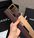 Кожаный ремень Chanel коричневого цвета