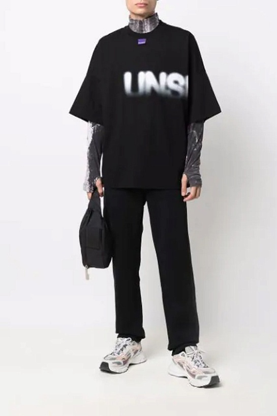 Мужская оверсайз футболка Palm Angels "Unspoken" - Black