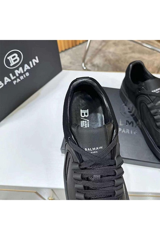 Кожаные кроссовки Balmain B-Skate Low-Top - Black