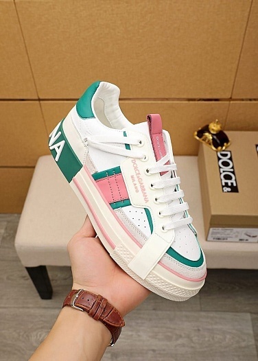 Женские кожаные кроссовки Dolce & Gabbana   