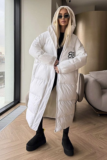 Женская пуховая куртка Balenciaga Premium - White   