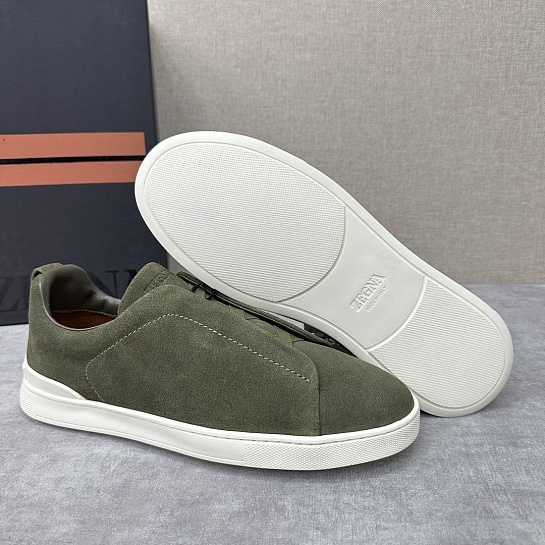 Мужские кроссовки Ermenegildo Zegna Triple Stitch Suede - Green