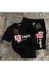 Мужские шорты Palm Angels Heart Sprayed Palm Beach - Black