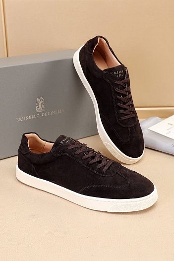 Замшевые кроссовки Brunello Cucinelli low-top - Brown   