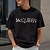 Мужская футболка Alexander McQueen чёрного цвета