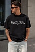 Мужская футболка Alexander McQueen чёрного цвета
