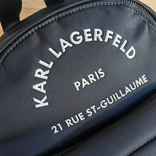 Женский нейлоновый рюкзак Karl Lagerfeld 30x23 см - Black   