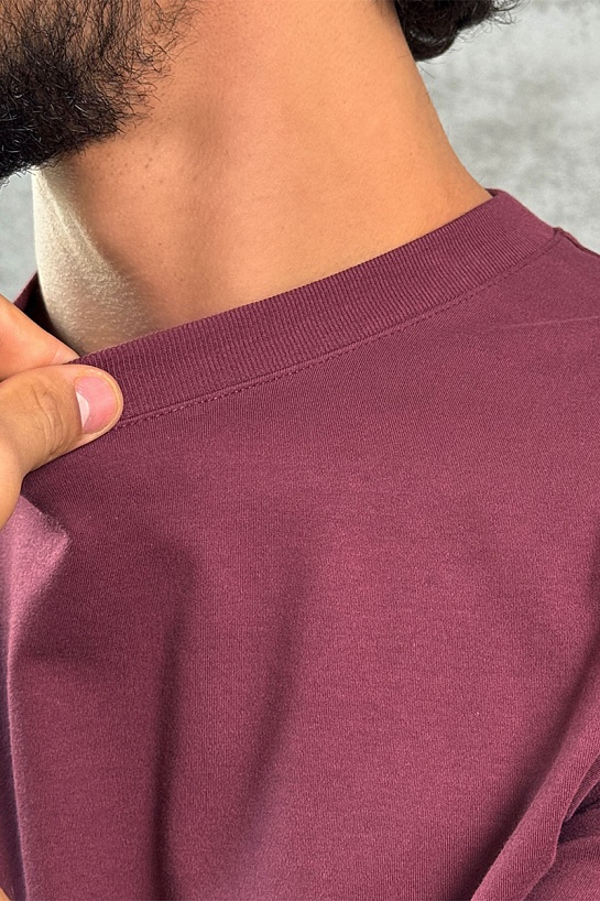 Мужская бордовая футболка Y-3 Yohji Yamamoto