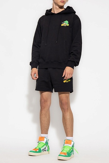 Мужское чёрное худи Off-White Brush Arrow   