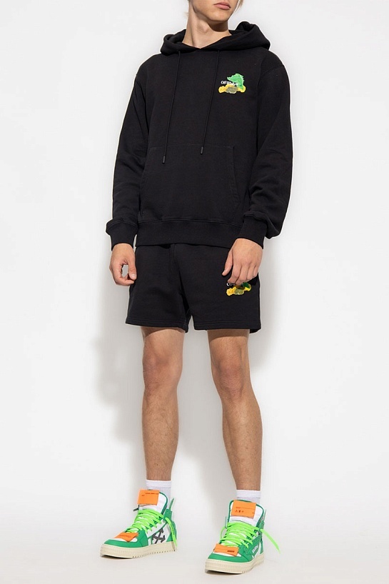 Мужское чёрное худи Off-White Brush Arrow