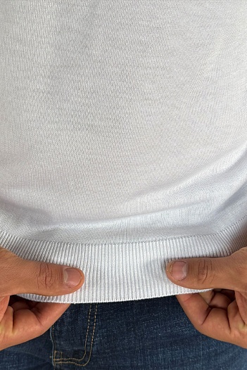 Классическое мужское поло Zilli белого цвета   