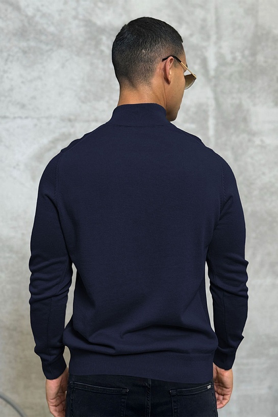 Мужская кофта Loro Piana zip neck - Navy