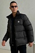 Утеплённая куртка Moncler Peuplier logo-patch - Black