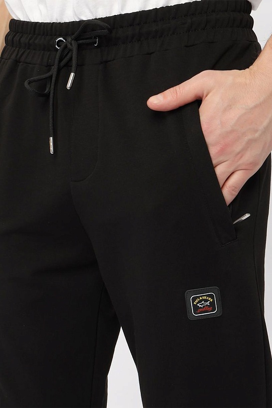 Чёрные спортивные штаны Paul & Shark logo-patch