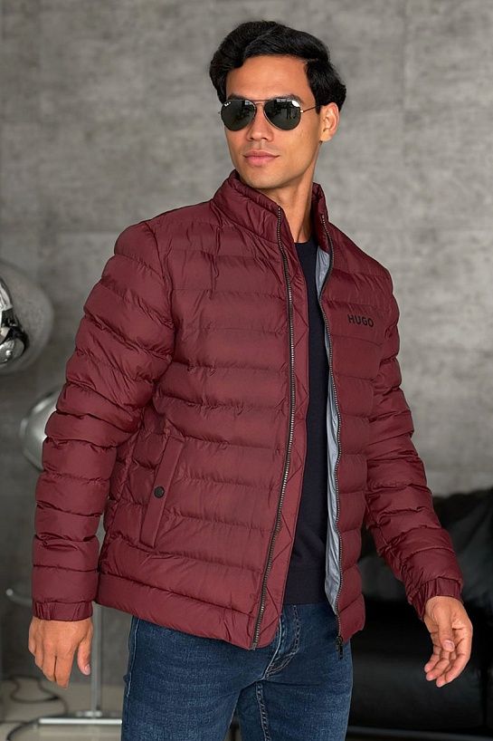 Мужская бордовая куртка Hugo Boss