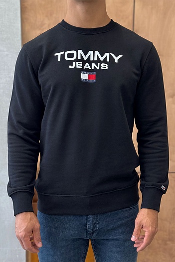 Чёрный свитшот Tommy Hilfiger logo-print   