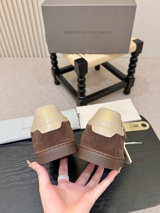 Замшевые кроссовки Brunello Cucinelli low-top - Brown