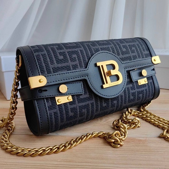 Женский клатч Balmain B-Buzz 25x12 см - Black