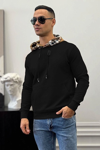 Мужское чёрное худи Burberry Samuel   