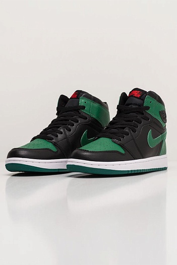 Кроссовки Nike Air Jordan1 Retro - Green / Black   