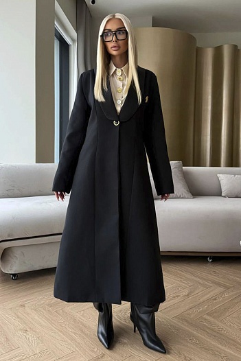 Женское пальто Schiaparelli premium - Black   