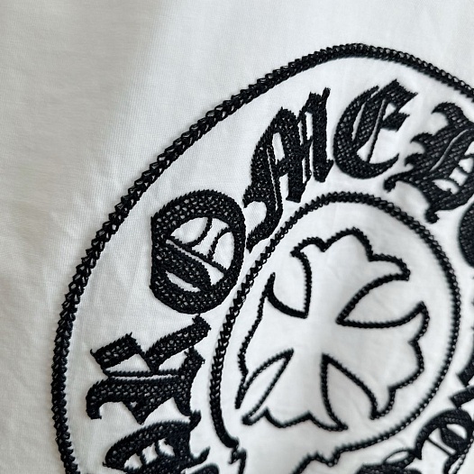 Белая оверсайз футболка Chrome Hearts Premium   