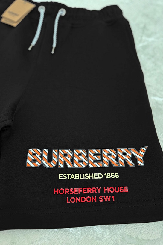 Мужские шорты Burberry Horseferry logo - Black