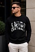 Чёрный мужской свитшот Amiri collegiate-logo