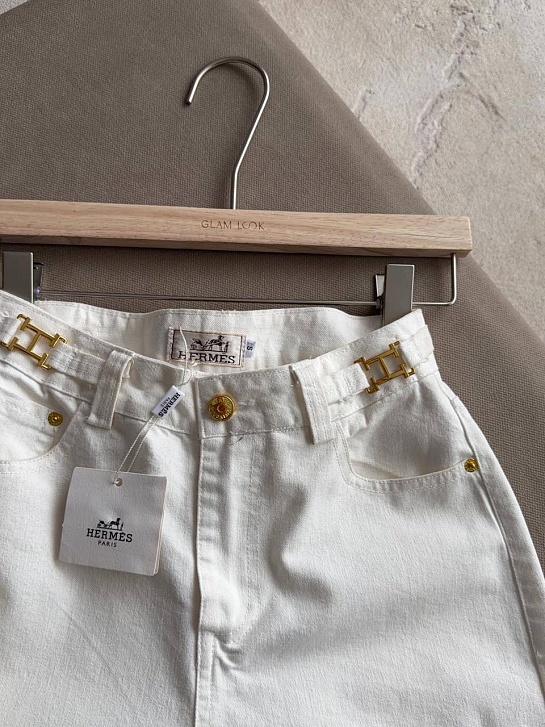 Женские джинсы Hermes premium - White