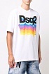 Белая мужская футболка Dsquared2 logo-print