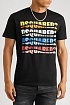 Мужская чёрная футболка Dsquared2 Color Wave