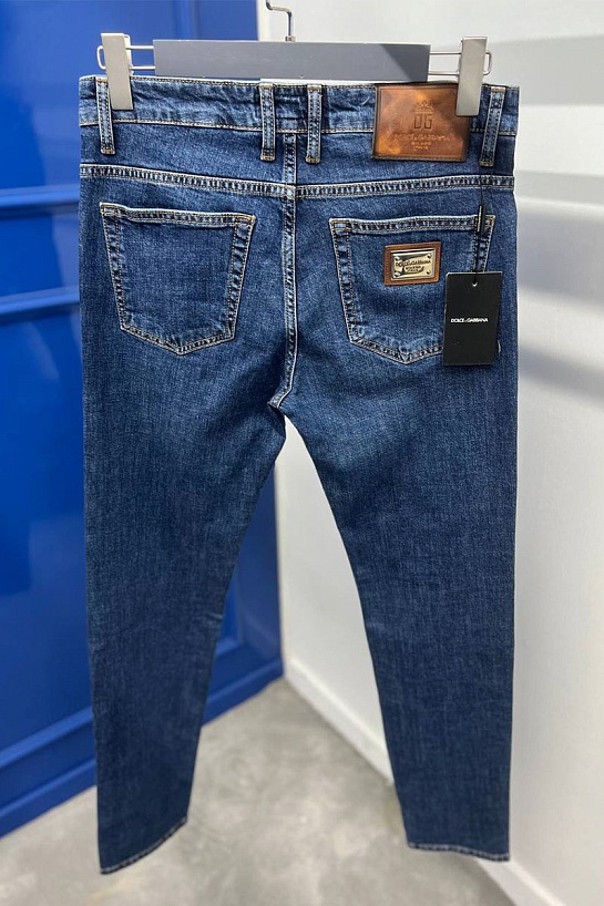 Мужские джинсы синего цвета Dolce & Gabbana straight