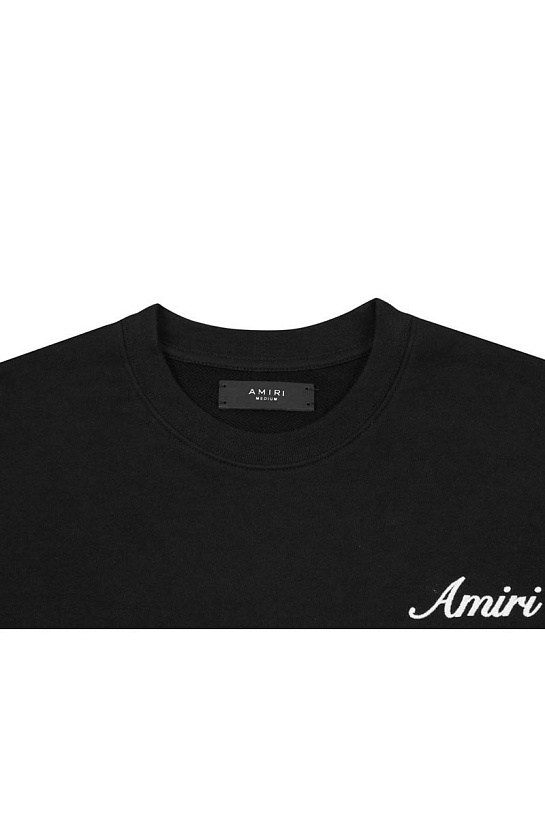 Мужской чёрный свитшот Amiri script embroidery